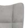 vidaXL Sillón de relax con taburete terciopelo gris claro