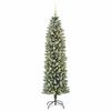 vidaXL &Aacute;rbol Navide&ntilde;o Artificial Delgado con 300 LED Verde y 180 cm