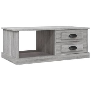 vidaXL Mesa de centro madera contrachapada gris Sonoma 90x50x35 cm
