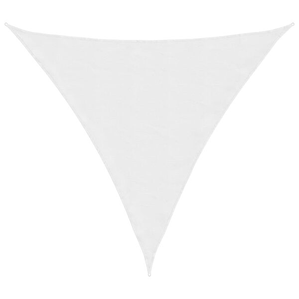 vidaXL Toldo de vela triangular tela Oxford blanco 4x4x4 m