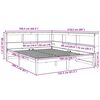 vidaXL Cama con estanter&iacute;a sin colch&oacute;n madera maciza de pino 150x200cm