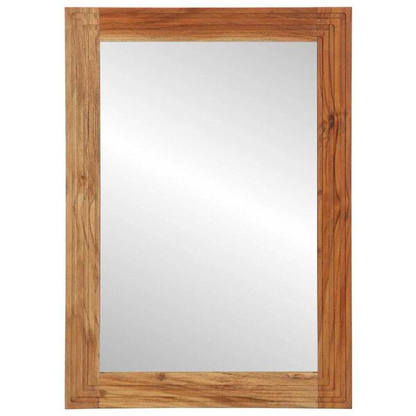 vidaXL Espejo de ba&ntilde;o marr&oacute;n 50 x 70 x 3 cm Madera maciza de Acacia