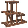 vidaXL Soporte para flores madera maciza de abeto 58x25x51 cm