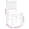 vidaXL Sillas de comedor con cojines 2 uds madera maciza marrón caucho