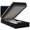 vidaXL Cama tipo otomana con colch&oacute;n y LED Negro 90 x 200 cm