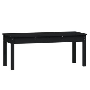 vidaXL Banco de jard&iacute;n madera maciza pino negro 109x44x45 cm
