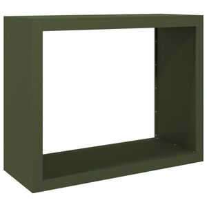 vidaXL Le&ntilde;ero de acero negro 100x40x80 cm