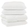 vidaXL Edred&oacute;n con almohadas 3 uds. Microfibra y Plumas de Pato
