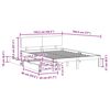 vidaXL Estructura de cama con cojines madera de pino blanca 140x190 cm