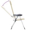 vidaXL Sillas de camping plegables 2 unidades aluminio crema