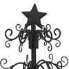 vidaXL &Aacute;rbol de Navidad de metal con soporte Negro 60 cm