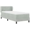 vidaXL Cama tipo Box Spring Gris claro 80 x 200 cm Terciopelo