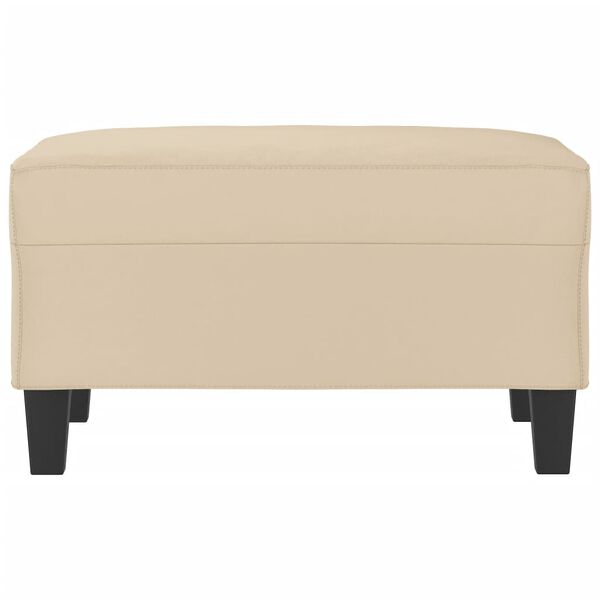 vidaXL Reposapi&eacute;s tela de microfibra color crema 70x55x41 cm