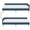 vidaXL Estructura de Cama Esquina con Colch&oacute;n 2 pcs Azul tela