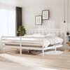 vidaXL Estructura de cama madera maciza blanca 200x200 cm