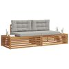 vidaXL Conjunto de sof&aacute;s de exterior 2 Pieza Gris Natural y Claro