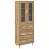 vidaXL Aparador alto Roble artisan 69,5 x 34 x 180 cm
