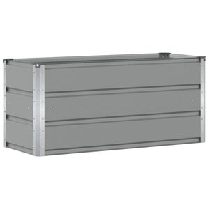 vidaXL Jardinera Gris Claro 100 x 40 x 45 cm Acero