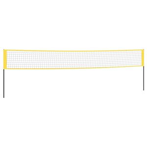 vidaXL Red de b&aacute;dminton tela PE amarillo y negro 600x155 cm