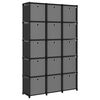 vidaXL Estanter&iacute;a de 15 cubos con cajas de tela negro 103x30x175,5 cm