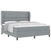 vidaXL Cama tipo Box Spring con colch&oacute;n Gris claro 180 x 200 cm tela