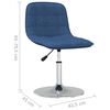 vidaXL Sillas de comedor giratorias 2 unidades tela azul