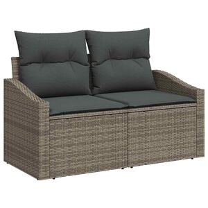 vidaXL Sof&aacute; de jard&iacute;n con coj&iacute;n 123 x 62 x 69 cm rat&aacute;n sint&eacute;tico