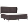 vidaXL Cama tipo Box Spring Marr&oacute;n oscuro 200 x 200 cm tela
