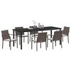 vidaXL Conjunto de Comedor de Jard&iacute;n 7 pcs Marr&oacute;n y Negro