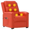 vidaXL Sill&oacute;n de masaje elevable cuero sint&eacute;tico rojo