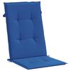 vidaXL Coj&iacute;n silla de jard&iacute;n respaldo alto 6 uds tela azul 120x50x3 cm