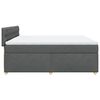 vidaXL Cama box spring con colch&oacute;n tela gris oscuro 180x200 cm