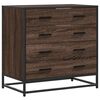 vidaXL C&oacute;moda de madera contrachapada roble marr&oacute;n 70x41x70 cm