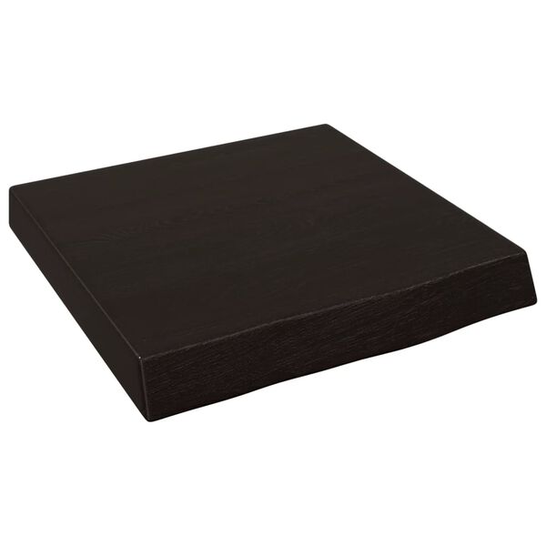 vidaXL Estante pared madera roble tratada marr&oacute;n oscuro 40x40x(2-6) cm