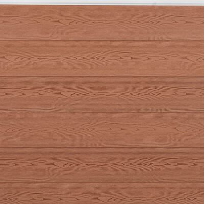 vidaXL Juego de paneles de valla WPC marrón 353x186 cm