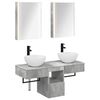 vidaXL Juego de Muebles de Ba&ntilde;o 5 pcs Gris Hormig&oacute;n