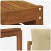 vidaXL Juegos de sof&aacute;s 9 pcs Natural y Beige Madera de Acacia S&oacute;lida