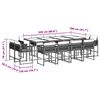 vidaXL Set comedor de jard&iacute;n con cojines 13 pzas rat&aacute;n sint&eacute;tico beige