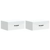 vidaXL Mesita de Noche de Pared con caj&oacute;n 2 pcs 49 x 34,5 x 20 cm