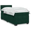 vidaXL Cama box spring con colch&oacute;n terciopelo verde oscuro 100x200 cm