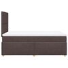 vidaXL Cama box spring con colch&oacute;n tela marr&oacute;n oscuro 120x190 cm