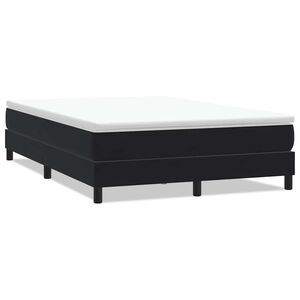 vidaXL Cama box spring sin colch&oacute;n negro terciopelo 140x220 cm