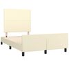 vidaXL Estructura de cama sin colch&oacute;n cuero sint&eacute;tico crema 120x190 cm