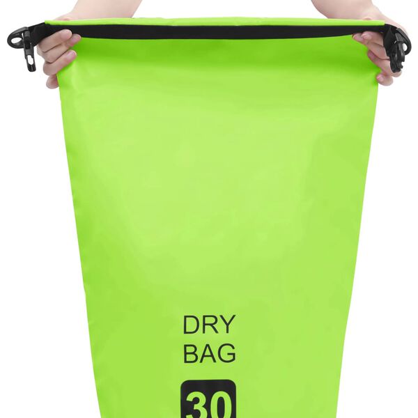 vidaXL Bolso acu&aacute;tico impermeable verde PVC 30 L