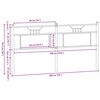 vidaXL Cabecero de repuesto de madera de ingenier&iacute;a y acero roble ahumado 120 cm
