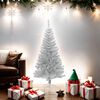 vidaXL Árbol de Navidad artificial con soporte PET plateado 150 cm
