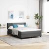 vidaXL Cama tipo Box Spring con colch&oacute;n Gris oscuro 200 x 160 cm tela