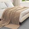 vidaXL Mantitas de Sof&aacute; 6 pcs Camel 240 x 270 cm Lana