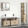 vidaXL Juego de muebles de ba&ntilde;o con estante 4 pcs Roble Sonoma