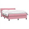 vidaXL Cama box spring con colch&oacute;n terciopelo rosa 140x220 cm